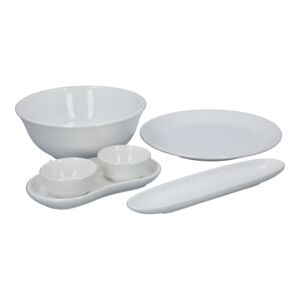 6-Piece Canvas Mixed Serving Set White 6-Piece Canvas Mixed Serving Set White